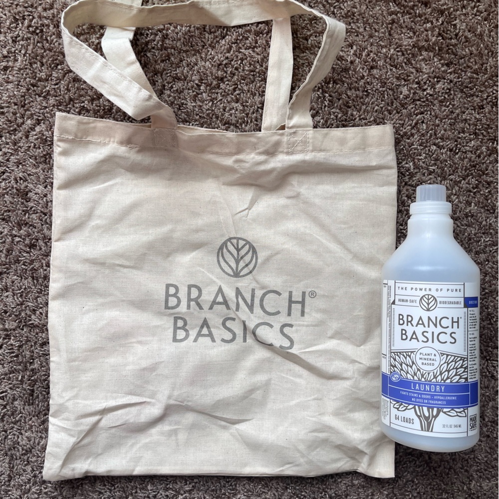 Branch Basics Tote & Laundry Bottle